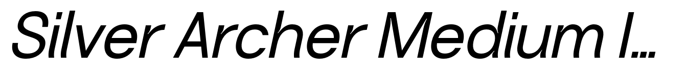 Silver Archer Medium Italic